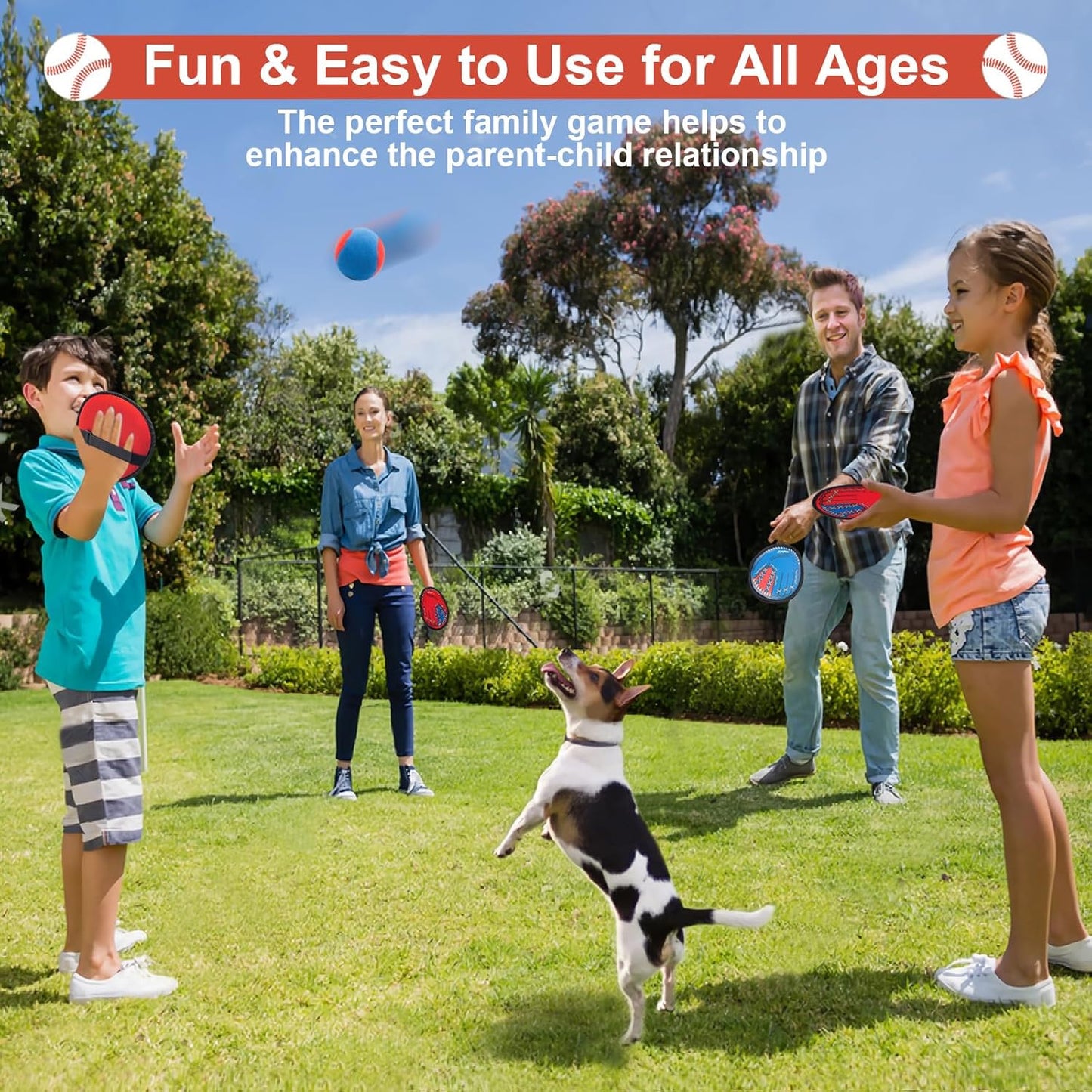 Toss and Catch Ball Game, Kids Toddler Baseball Glove & Catch Ball Toys, Kids Ou