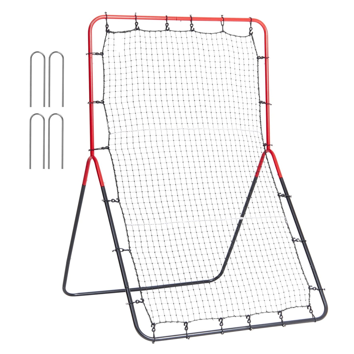 KFFKFF Baseball Rebound Net 3x4.5ft – Multi-Angle Pitchback for Fielding Drills