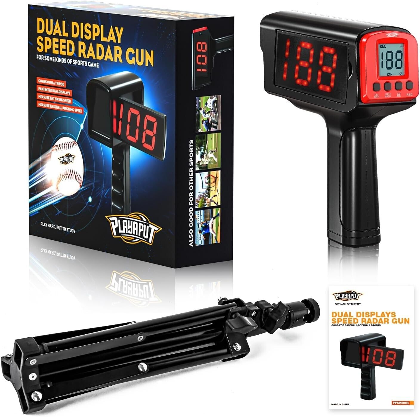 Baseball Radar Gun - Speed Sensors Baseball Speed Training Equipment...