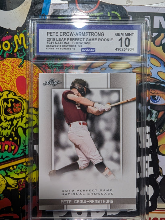 2019 Leaf Perfect Game Rookie Pete Crow-Armstrong #241 Gem Mint 10