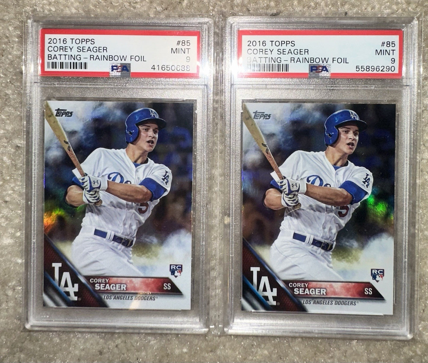 2016 Topps RAINBOW FOIL Corey Seager RC #85 PSA 9