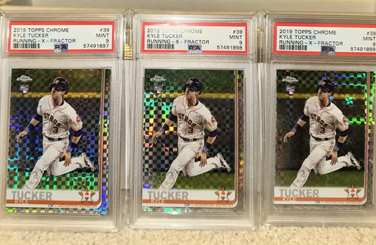 2019 Topps Chrome X-FRACTOR REFRACTOR Kyle Tucker RC #39 PSA 9
