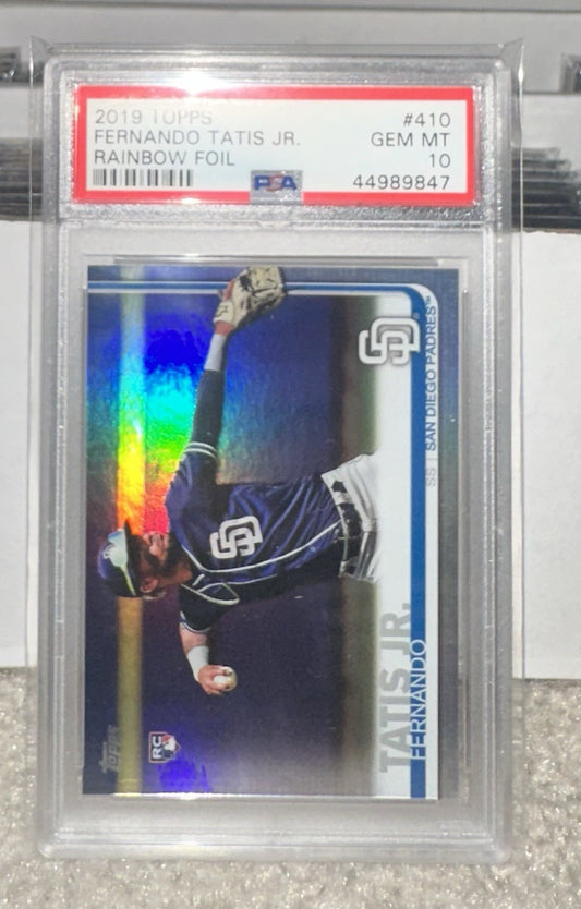 2019 Topps RAINBOW FOIL Fernando Tatis Jr. RC #410 PSA 10