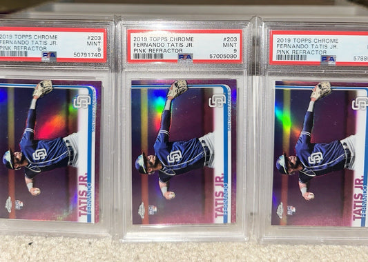 2019 Topps Chrome PINK REFRACTOR Fernando Tatis Jr. RC #203 PSA 9