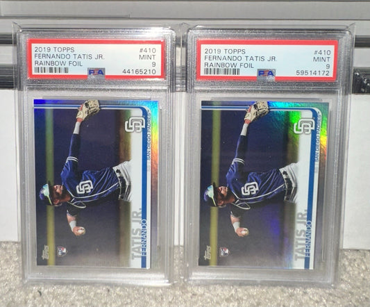2019 Topps RAINBOW FOIL Fernando Tatis Jr. RC #410 PSA 9