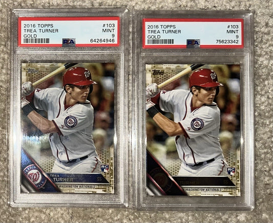 2016 Topps GOLD Trea Turner RC #103 PSA 9