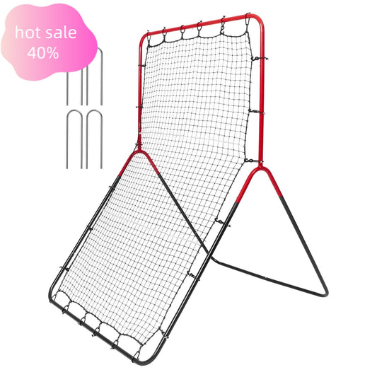 KFFKFF Baseball Rebound Net 3x4.5ft – Multi-Angle Pitchback for Fielding Drills