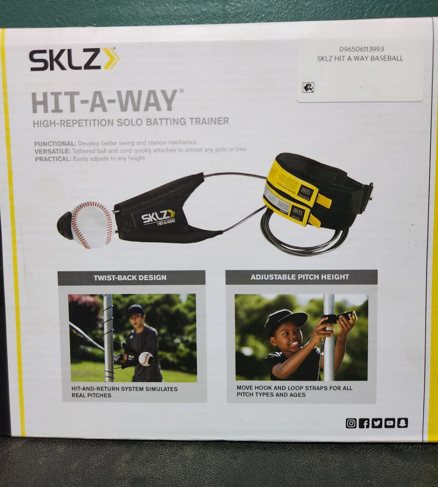 SKLZ Hit-A-Way Baseball Training Improve Hitting Batting High Repetition Trainer