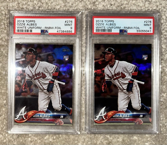 2018 Topps RAINBOW FOIL Ozzie Albies RC #276 PSA 9