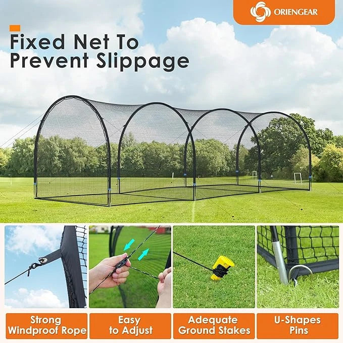 Baseball Batting Cages for Backyard, Baseball Training Equipment Netting 30FT.