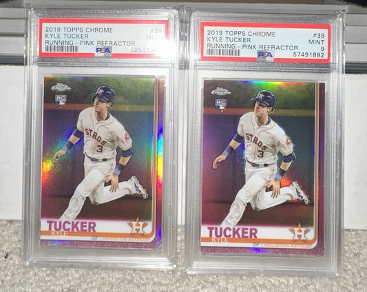 2019 Topps Chrome PINK REFRACTOR Kyle Tucker RC #39 PSA 9