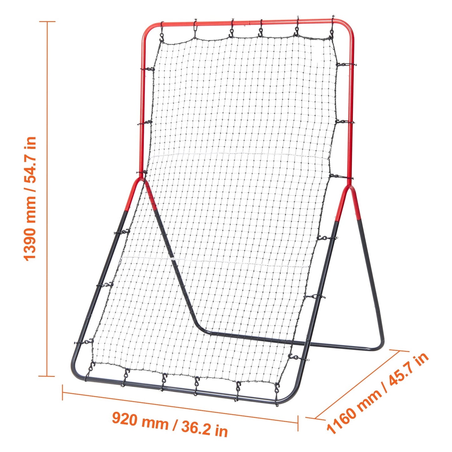 KFFKFF Baseball Rebound Net 3x4.5ft – Multi-Angle Pitchback for Fielding Drills
