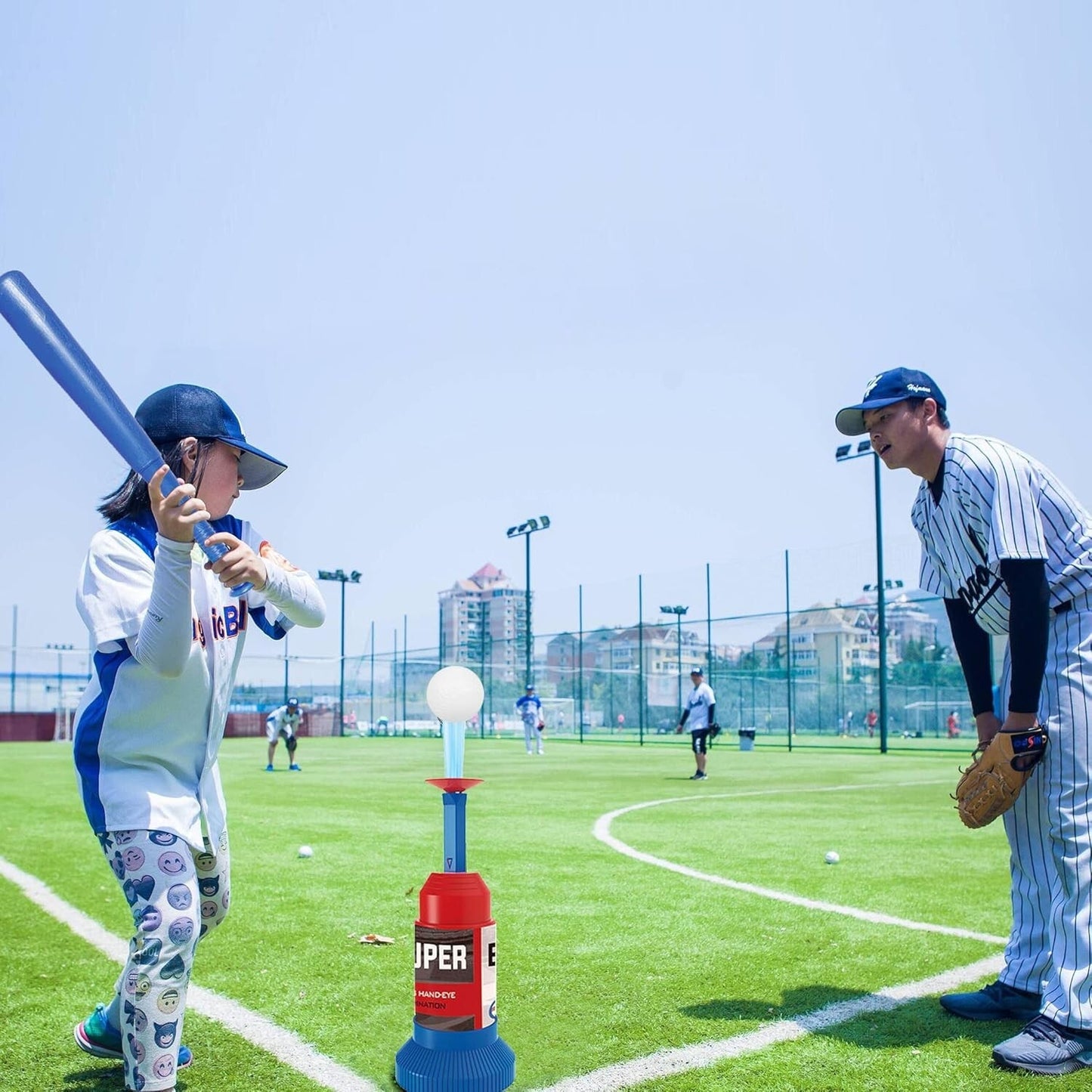Kids Baseball Pop Up T Ball Set for Kids Includes 3 Balls Games Ages 3-12