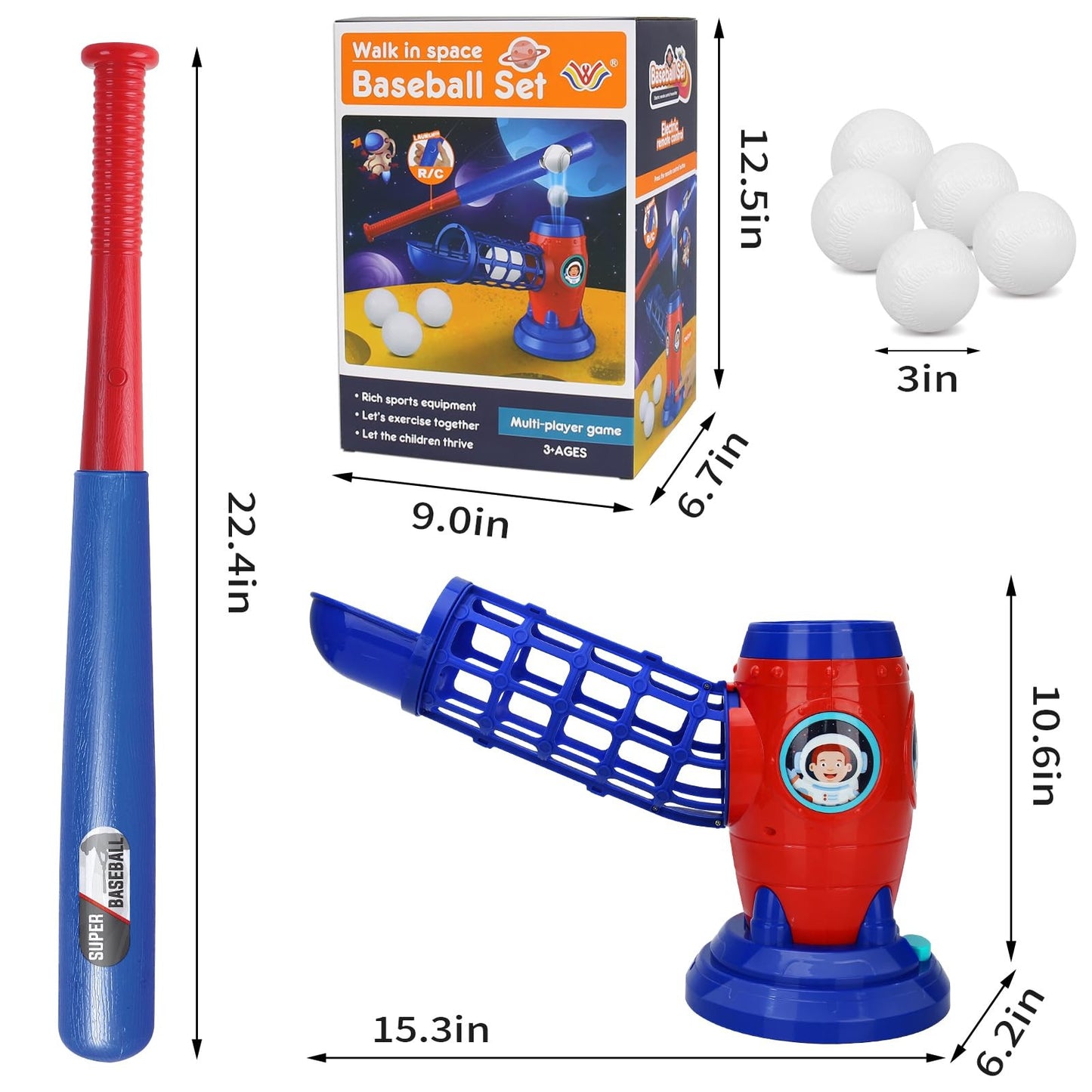 T Ball Sets for Kids 5-8,Tee Ball Set with Plastic Baseball Bat,Toddler Game ...
