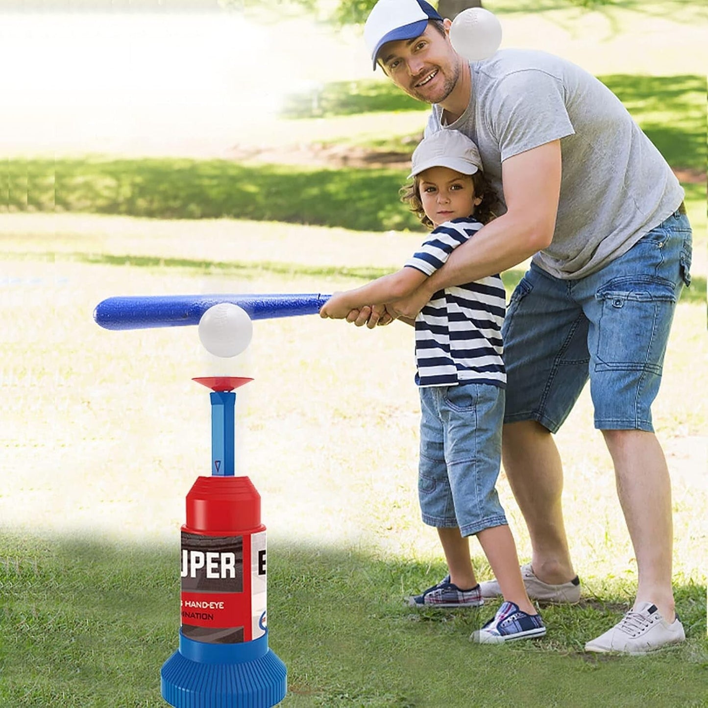 Kids Baseball Pop Up T Ball Set for Kids Includes 3 Balls Games Ages 3-12
