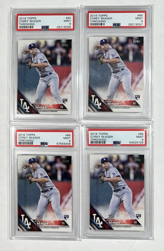 2016 Topps Factory Set Variation - FIELDING Corey Seager RC PSA 9