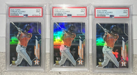 2020 Topps RAINBOW FOIL Yordan Alvarez RC #276 PSA 9