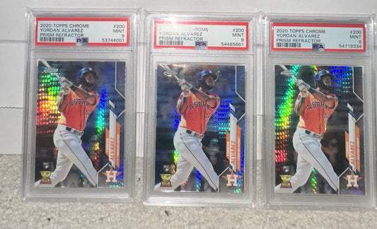 2020 Topps Chrome PRISM REFRACTOR Yordan Alvarez RC #200 PSA 9
