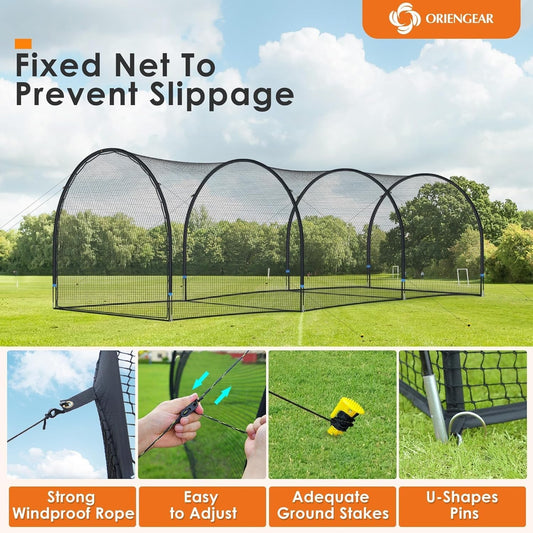 Baseball Batting Cages for Backyard, Baseball Training Equipment Netting 30FT.
