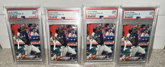 2018 Topps Ronald Acuna Jr. #698 BAT DOWN RC PSA 9
