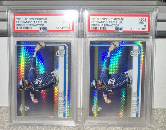 2019 Topps Chrome PRISM REFRACTOR Fernando Tatis Jr. RC #203 PSA 9