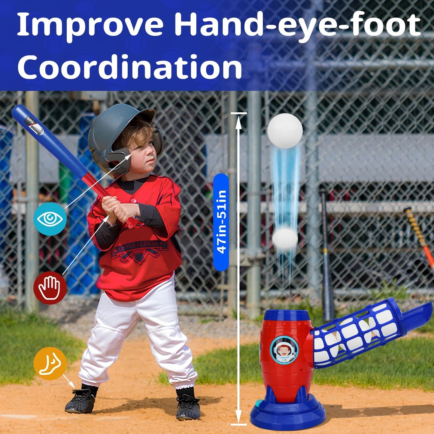 T Ball Sets for Kids 5-8,Tee Ball Set with Plastic Baseball Bat,Toddler Game ...