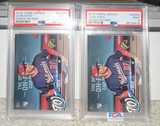 2018 Topps Update HANDS ON HIPS SP Juan Soto RC #US300 PSA 9