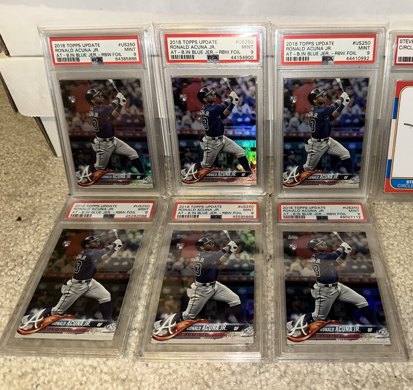 2018 Topps Traded US250 RAINBOW FOIL Ronald Acuna Jr. RC PSA 9