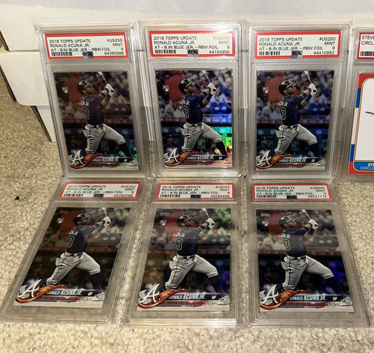 2018 Topps Traded US250 RAINBOW FOIL Ronald Acuna Jr. RC PSA 9